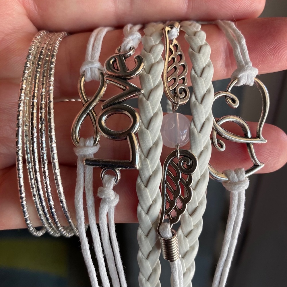 CUSTOM Combo Stackable Bracelets& Crystal Necklace